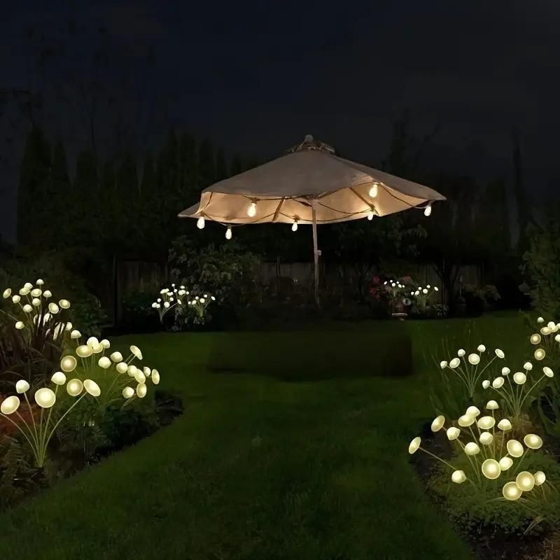 Solar LED Jellyfish Mushroom Lights for Garden -Outdoor Ground-Plug Lawn Lights