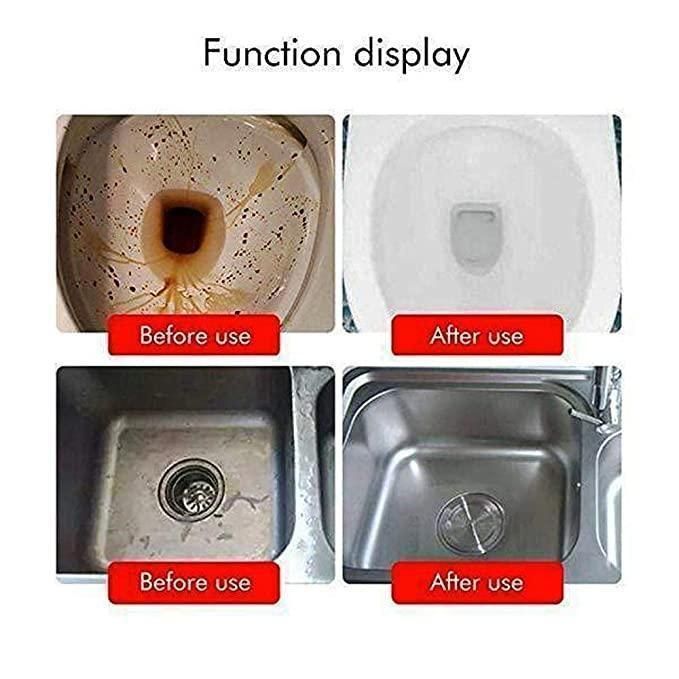 Drain Cleaner - Drain Blockage Cleaner Sink Cleaner Powder, Clog, Toilet Blockage Cleaner (Pack of 2)